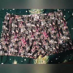 Reel Legends Pink and Black Camouflage Quarter-Zip Jacket